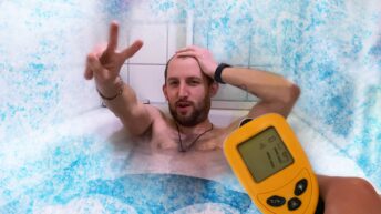 Eisbaden in der Badewanne ohne Eis ist trotzdem kalt!
